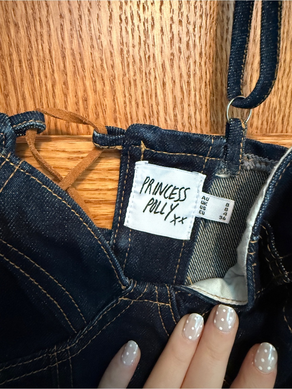 Princess Polly denim corset top size 4🏇 - Picture 3 of 3